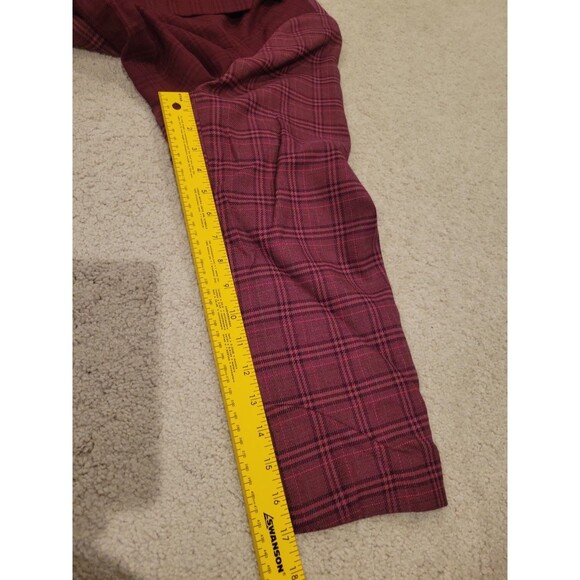 NWT G by Giuliana Black Label Women's Plus Size 3X Blazer Jacket Violet Plaid - Picture 9 of 13